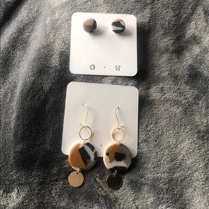 Handmade clay earrings